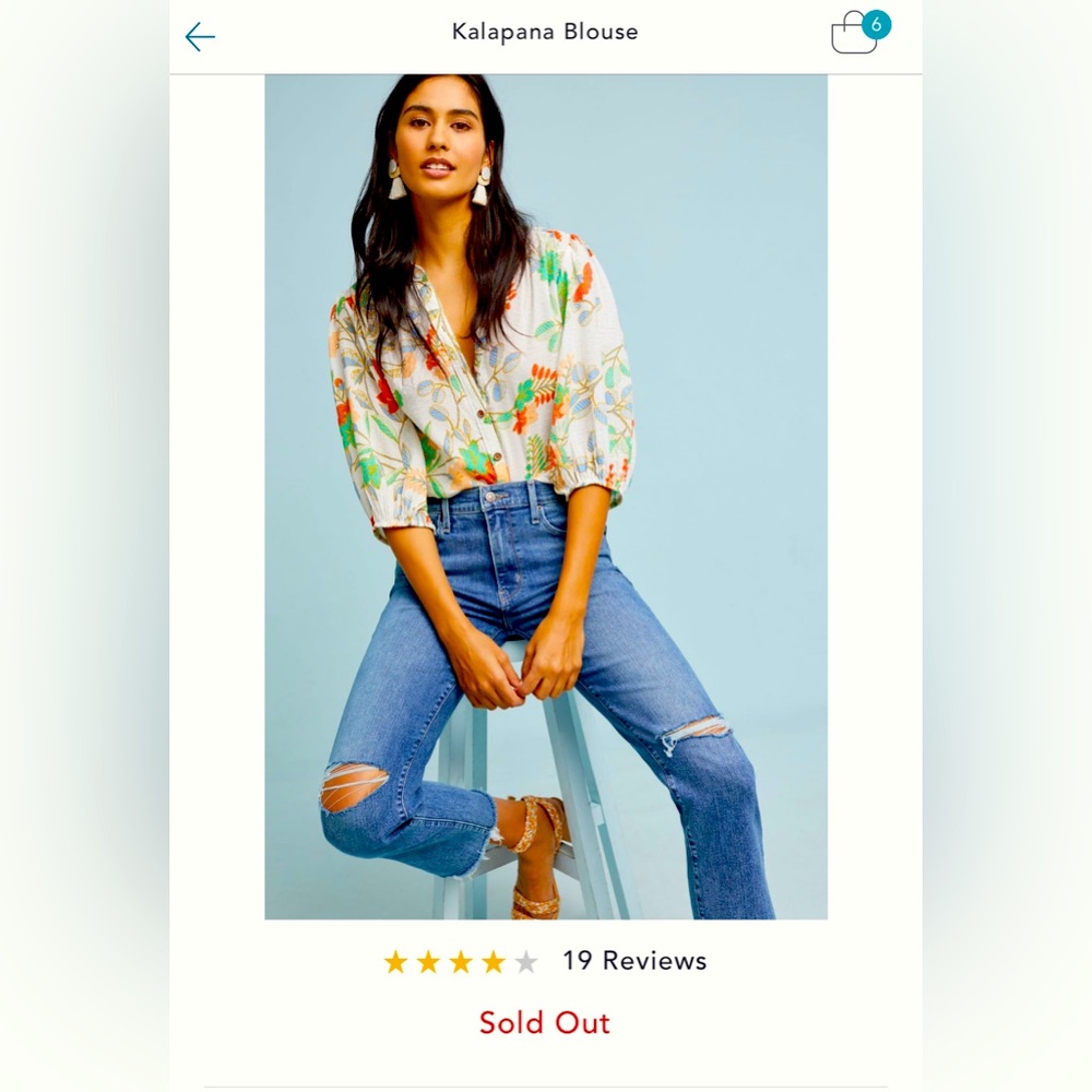 Beautiful Anthropologie Kalapana Blouse.
